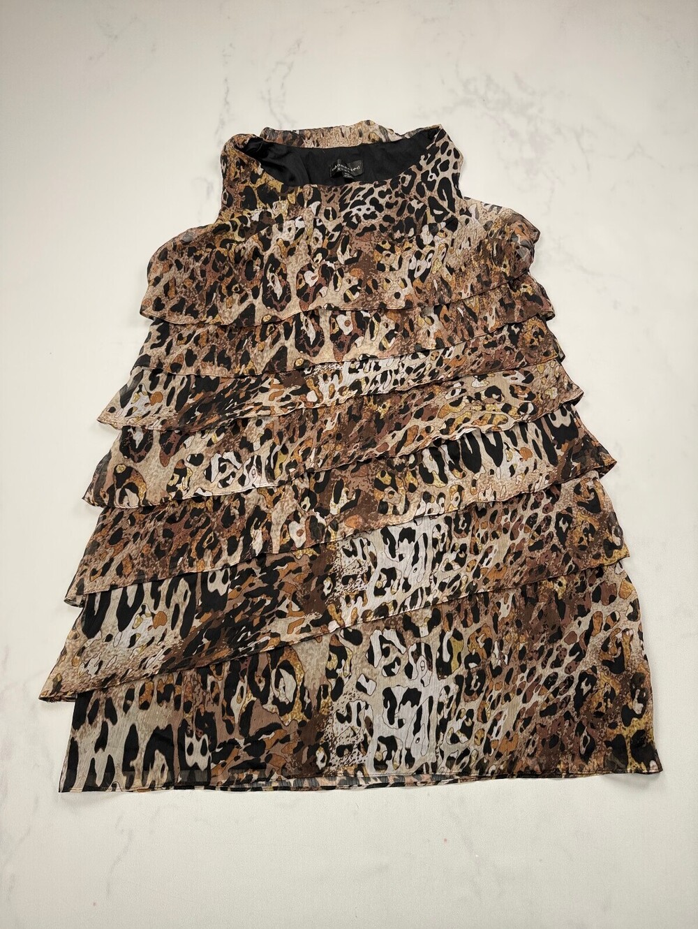 Connected Woman Leopard Print Blouse Brown 90s Leopard Print - Womens 20W